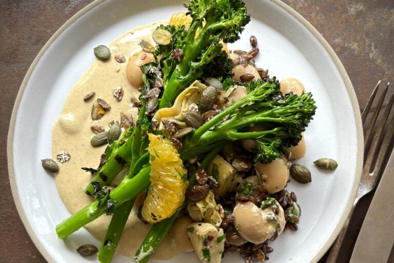 Charred Tenderstem with Black Barley, Butterbeans and an Orange Tahini Sauce udine recipe 2025